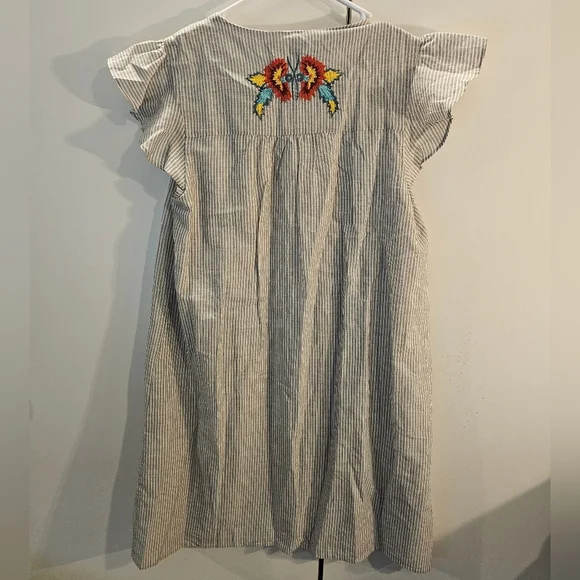 THML Embroidered Striped Mini Dress - Picture 4 of 6